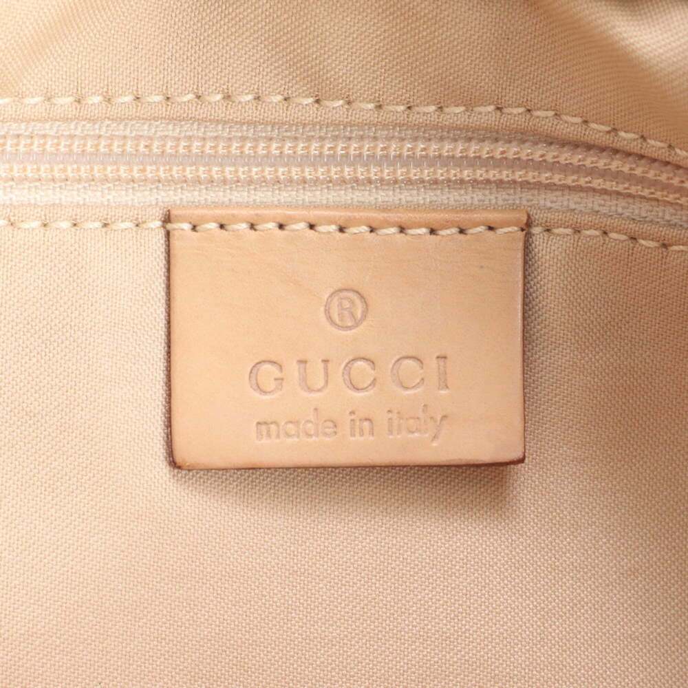 Gucci GG Canvas 001 3812 Leather One-Shoulder Bag Handbag Beige Women's - Picture 8 of 9